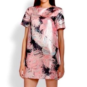 Beautiful Kate Spade Regal Plumes Metallic Feather Shift Dress